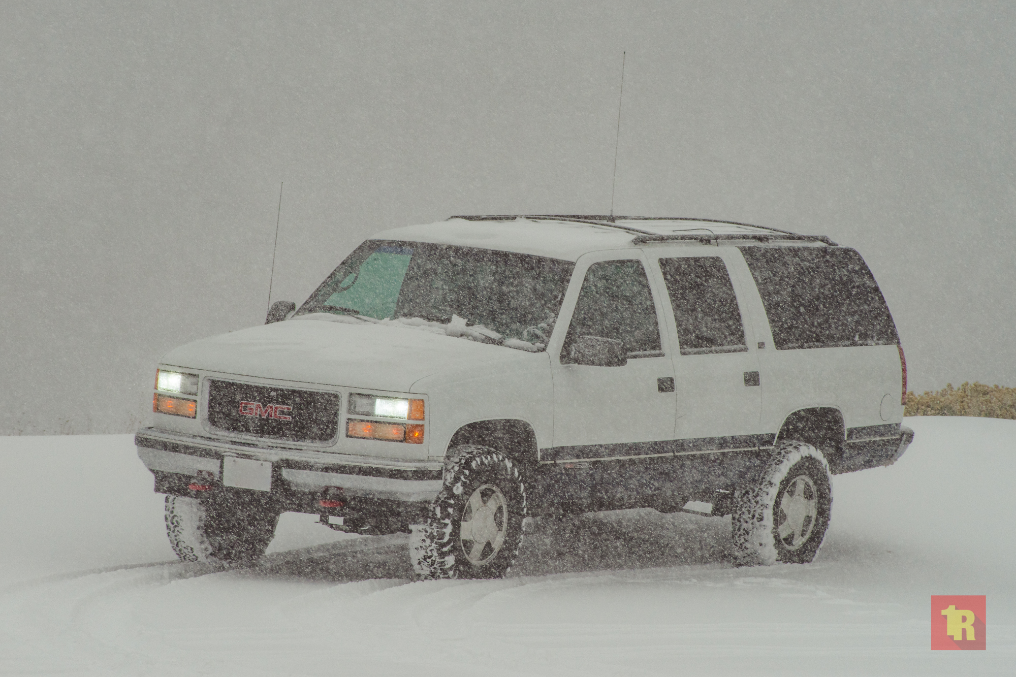 1995 Suburban In The Snow
